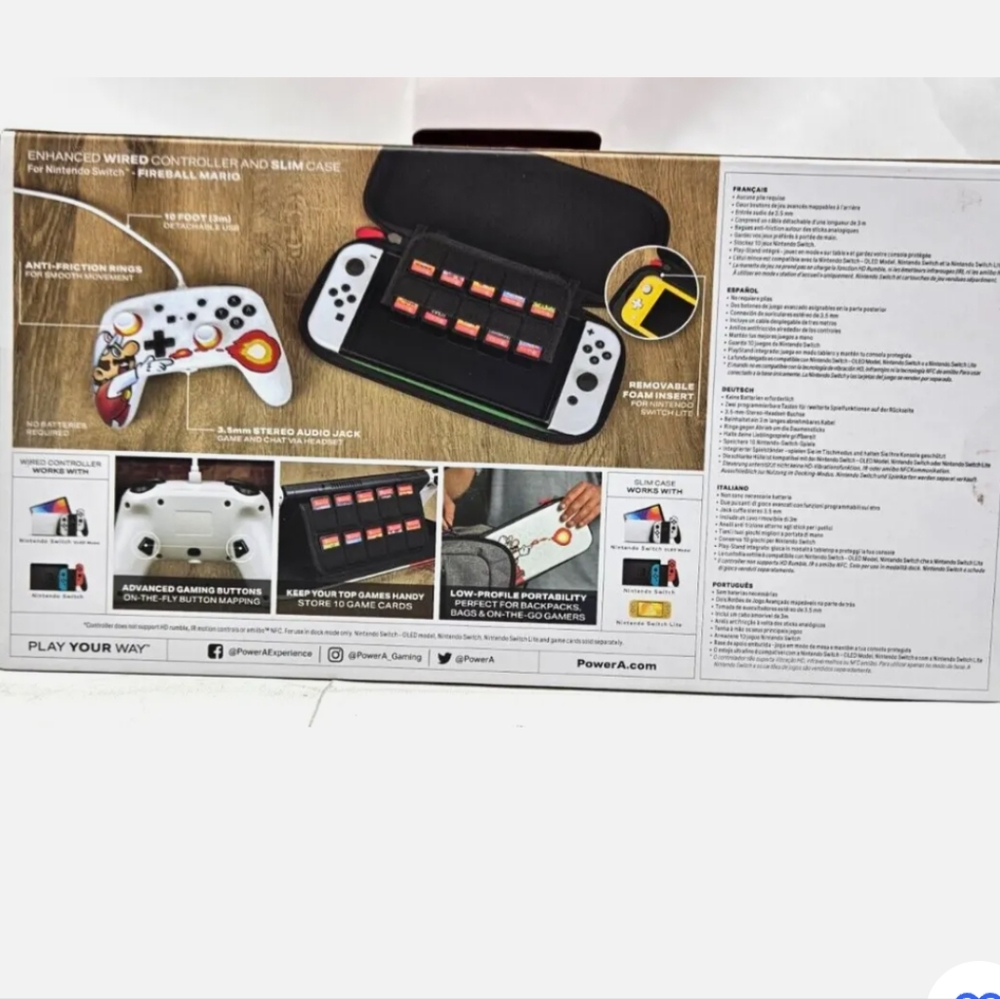 Super Mario combo controller & case NIB - Picture 2 of 5
